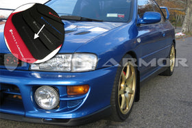 Rally Armor 93-01 Subaru Impreza RS Black UR Mud Flap w/ Grey Logo - 0