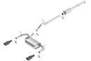 Borla 12-16 Jeep Wrangler 3.6L AT/MT 4DR 4WD S SQ RL AC SR 2.5in 2in TIP 3.5inx3.28in Black Chrome-2
