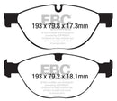 EBC 13+ Jaguar F-Type (Cast Iron Only) 3.0 Supercharged (380) Perf Pkg Yellowstuff Front Brake Pads-5