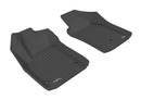3D MAXpider 2012-2019 Fiat 500/500E Kagu 1st Row Floormat - Black-1