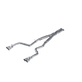 MBRP 15-16 Dodge Challenger RT 5.7L Aluminized Steel 3in Dual Rear Cat-back Quad Tips - Street - 0