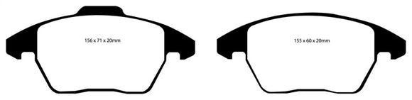 EBC 06-13 Audi A3 2.0 Turbo (Girling rear caliper) Greenstuff Front Brake Pads