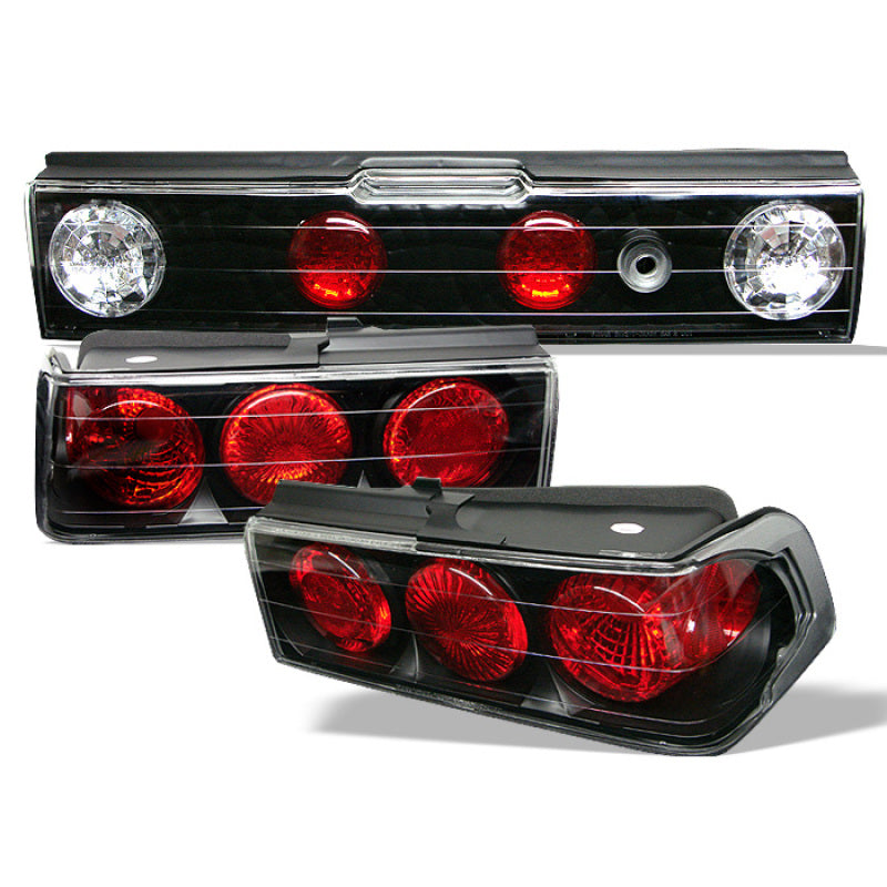 Spyder Honda CRX 88-91 Euro Style Tail Lights Black ALT-YD-HCRX88-BK - 0