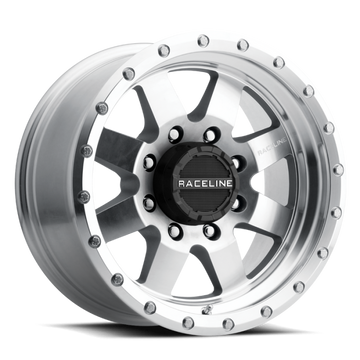 Raceline 935MC Defender 17x9in / 6x139.7 BP / 0mm Offset / 107.95mm Bore - Machined Wheel