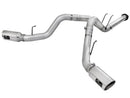 aFe Atlas Exhaust 4in DPF-Back Exhaust Aluminized Steel Polished Tip 11-14 ford Diesel Truck V8-6.7L-1