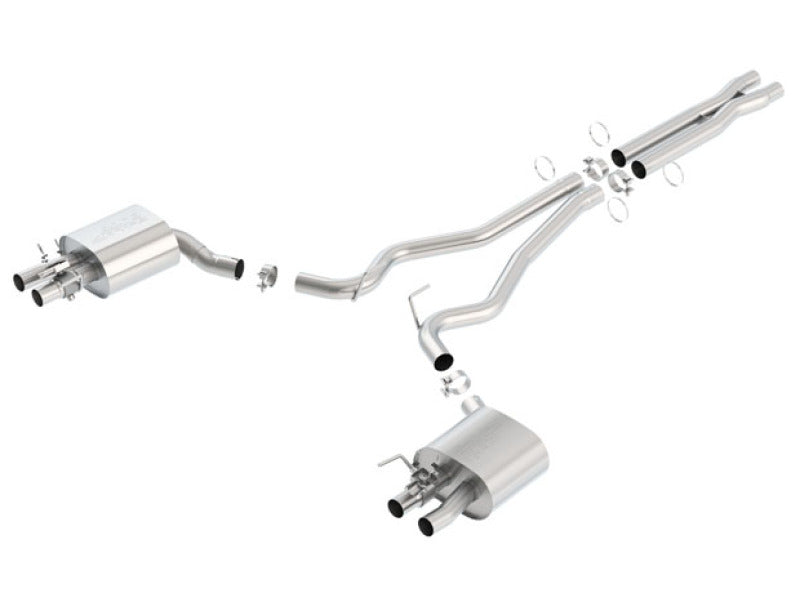 Borla 15-16 Ford Mustang Shelby GT350 5.2L ATAK Cat Back Exhaust (Uses Factory Valence) - 0