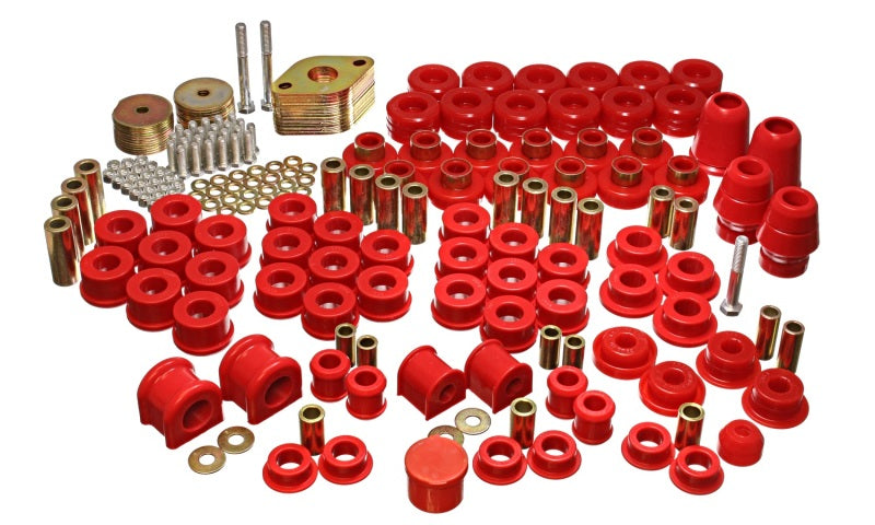 Energy Suspension 07-11 Jeep JK 4dr Red Hyper-Flex Master Bushing Set - 0