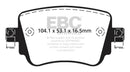 EBC 15-21 Volkswagen GTi 2.0 Turbo Ultimax2 Rear Brake Pads-4