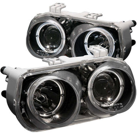 ANZO 1994-1997 Acura Integra Projector Headlights w/ Halo Black - 0