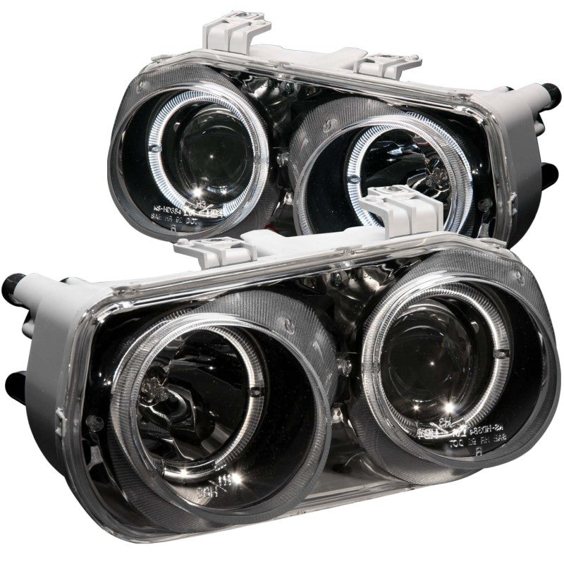 ANZO 1994-1997 Acura Integra Projector Headlights w/ Halo Black - 0