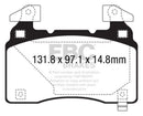 EBC 14+ Cadillac CTS Vsport 3.6 Twin Turbo Yellowstuff Front Brake Pads-5
