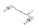 Borla 13-15 Honda Accord Coupe 3.5L FWD SS Rear Section Single Split Rear Exit Touring Exhaust-2