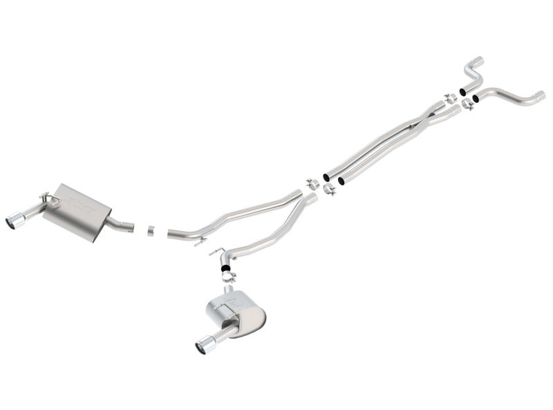 Borla 14-15 Camaro 3.6L V6 Single Split Rear Exit Touring Catback Exhaust - 0