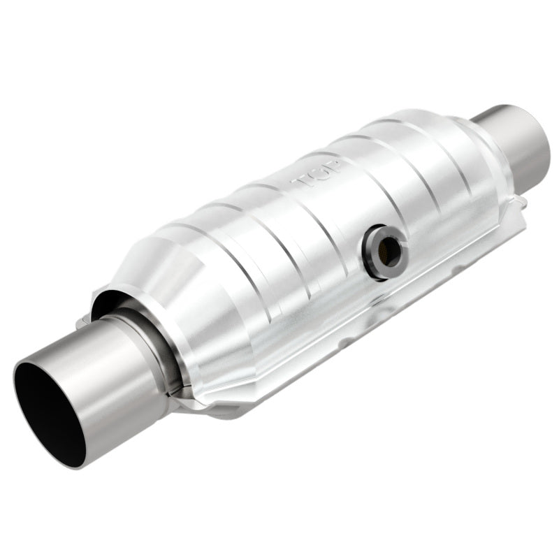 MagnaFlow Conv Univ 2.25in Inlet/Outlet Center/Center Round 11in Body L x 5.125in W x 15in Overall L - 0