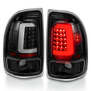 ANZO 1997-2004 Dodge Dakota LED Taillights Black Housing Clear Lens Pair-8
