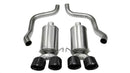 Corsa 2009-2013 Xtreme Axle-Back Exhaust w/Dual Black 3.5in Tips 09-13 Chevrolet Corvette C6 6.2L V8-2