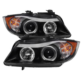 Spyder BMW E90 3-Series 06-08 Projector LED Halo Amber Reflector Rplc Bulb Blk PRO-YD-BMWE9005-AM-BK - 0