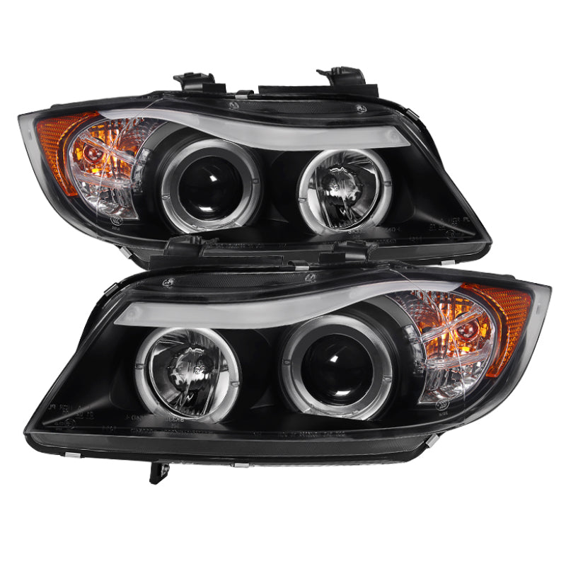 Spyder BMW E90 3-Series 06-08 Projector LED Halo Amber Reflctr Rplc Bulb Blk PRO-YD-BMWE9005-AM-BK - 0