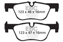 EBC 14+ BMW 228 Coupe 2.0 Turbo ATE calipers Redstuff Rear Brake Pads-5