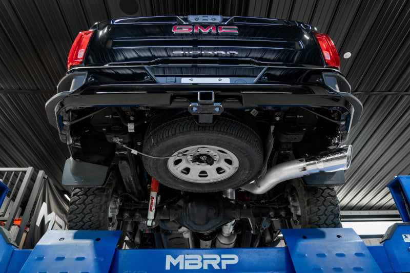 MBRP 20-23 Chevrolet Silverado 2500HD 6.6L Armor Lite AL Steel Single Side Exit 5in DPF Back Exhaust - 0