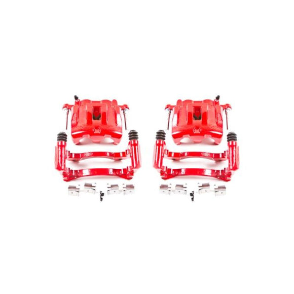 Power Stop 99-04 Jeep Grand Cherokee Front Red Calipers w/Brackets - Pair