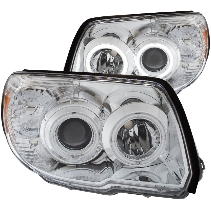 ANZO 2006-2009 Toyota 4Runner Projector Headlights w/ Halo Chrome - 0