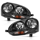 ANZO 2006-2009 Volkswagen Us Rabbit Crystal Headlight Black (Halogen Only)-2
