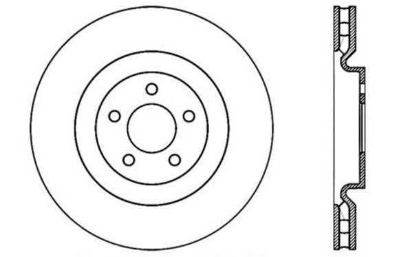 StopTech Slotted & Drilled Sport Brake Rotor