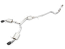 AWE Tuning Audi B9 A4 Touring Edition Exhaust Dual Outlet - Diamond Black Tips (Includes DP)-1
