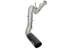 aFe ATLAS 5in DPF-Back Alum Steel Exhaust System w/Black Tip 2017 Ford Diesel Trucks V8-6.7L (td)-1
