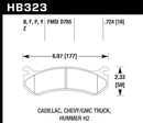 Hawk Chevy / GMC Truck / Hummer LTS Street Rear Brake Pads-5