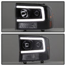 Spyder 99-04 Ford F250 Super Duty Projector Headlights - Light Bar - Black PRO-YD-FF25099V2-LB-BK-20