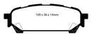 EBC 04-06 Saab 9-2X 2.0 Turbo Redstuff Rear Brake Pads-5