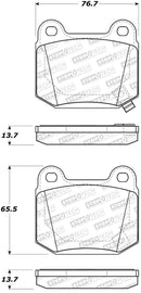 StopTech 03-06 Mitsubishi Lancer Sport Brake Pads w/Shims and Hardware - Rear-3