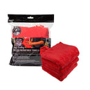 Chemical Guys Happy Ending Ultra Edgeless Microfiber Towel - 16in x 16in - Red - 3 Pack-4