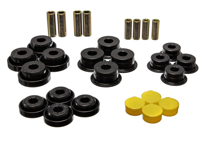 Energy Suspension 97-06 Jeep Wrangler TJ Blk Rear Control Arm Bushings (Must reuse OEM Outer Shells - 0