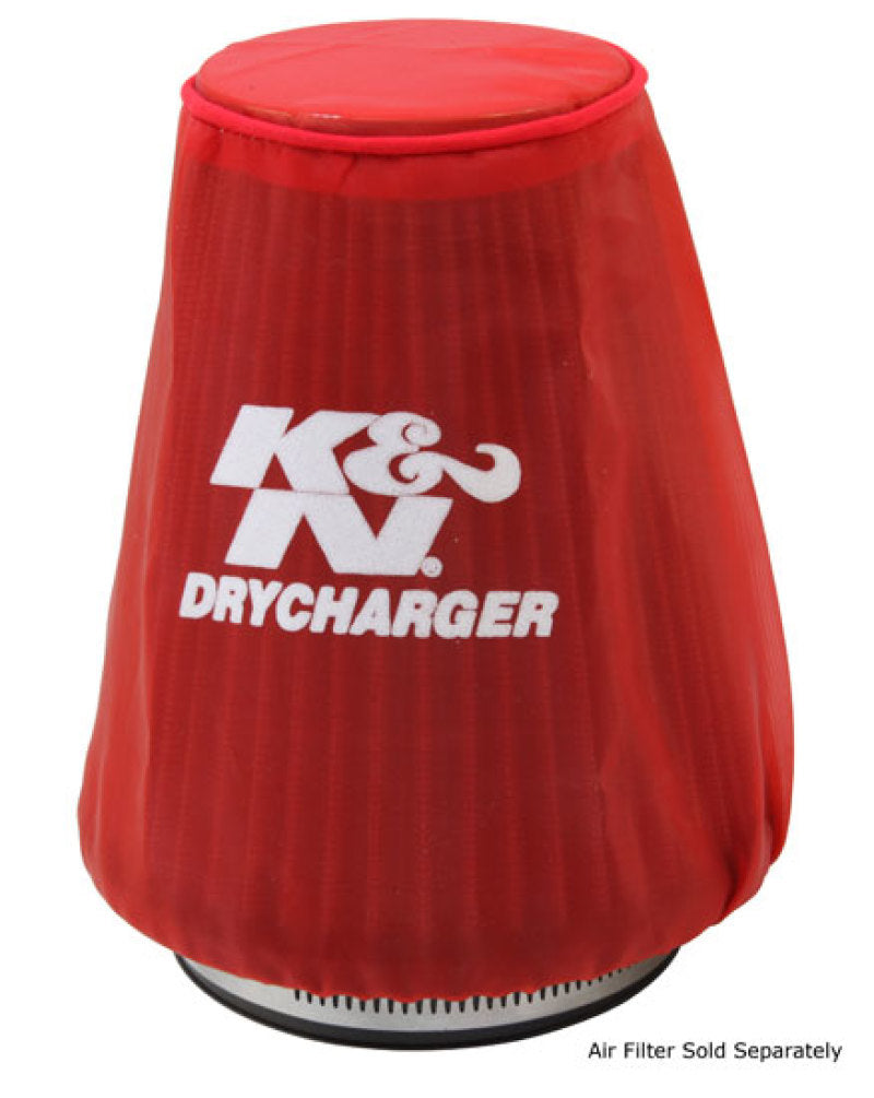 K&N Red Drycharger 5.25in x 3in Round Tapered Air Filter Wrap - 0