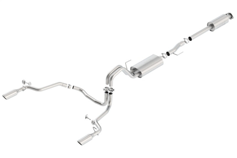 Borla 15-16 Ford F-150 3.5L EcoBoost Ext. Cab Std. Bed Catback Exhaust S-Type Single Split Rear Exit - 0