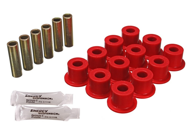 Energy Suspension 72-81 Scout II Red Front & Rear Leaf Spring Bushing Set - 0