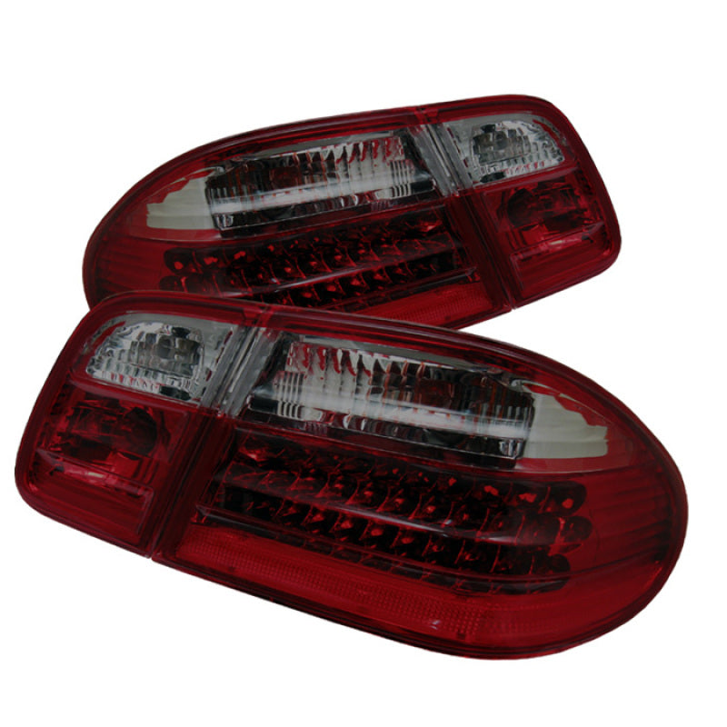 Xtune Mercedes Benz W210 E-Class 96-02 LED Tail Lights Red Smoke ALT-CL-MBW210-LED-RSM - 0