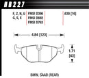 Hawk BMW 3/5/7 Series / M3 / Z3 / Z4  Race Blue 9012 Rear Brake Pads-5