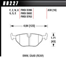 Hawk 92-95 BMW 325iS HT-10 Race Rear Brake Pads-5