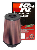 K&N Universal Filter Round Tapered 4in FlangeID / 6.625in Base OD / 5.25in Top OD / 9.5in Height-17